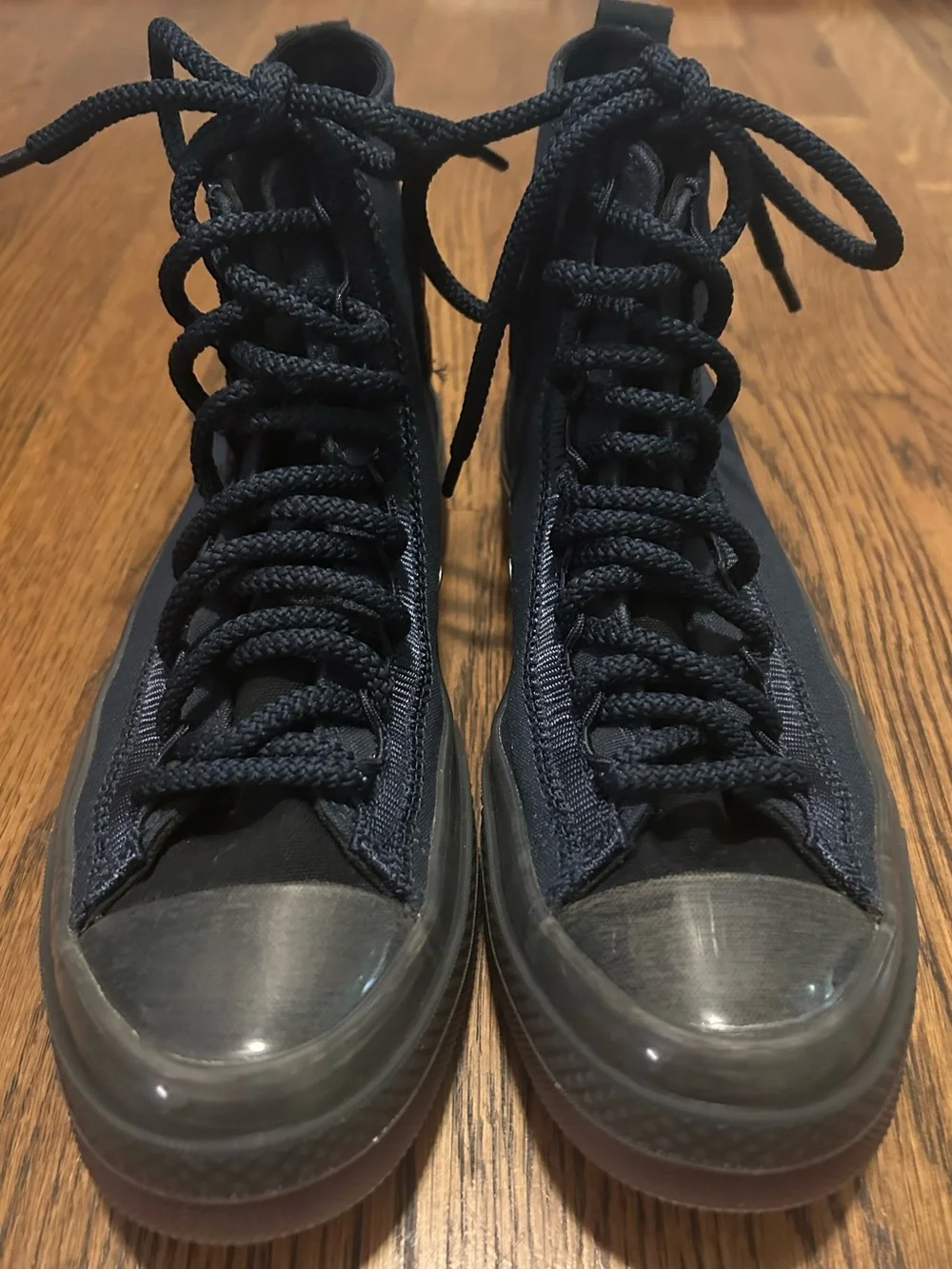 Men's Navy High-Top Sneakers with Red Gradient Sole exclusive authentic
